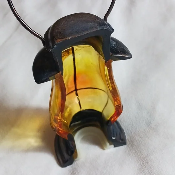 Miniature Oil Lantern Night Light Cover Wall Decor Victorian Amber Glow - Picture 6 of 6